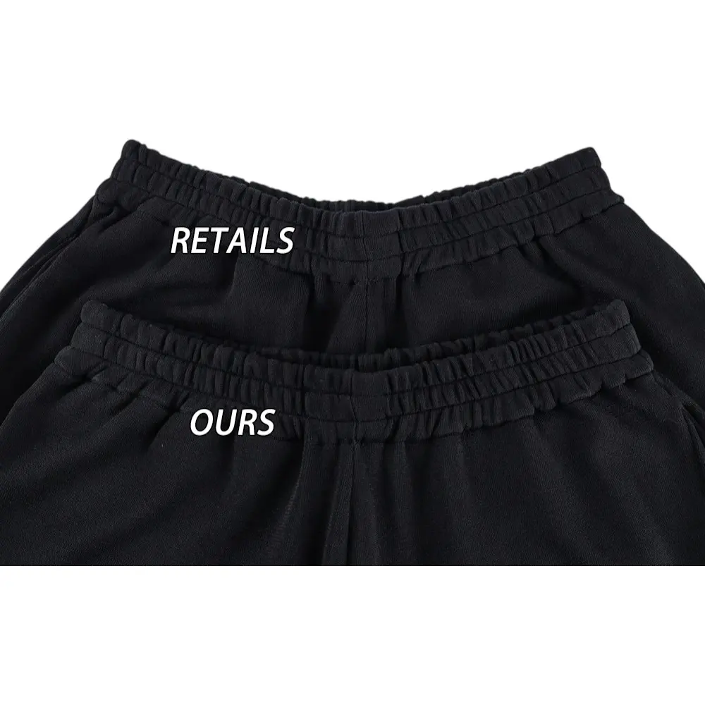 Elastic waistband comparison image of shorts