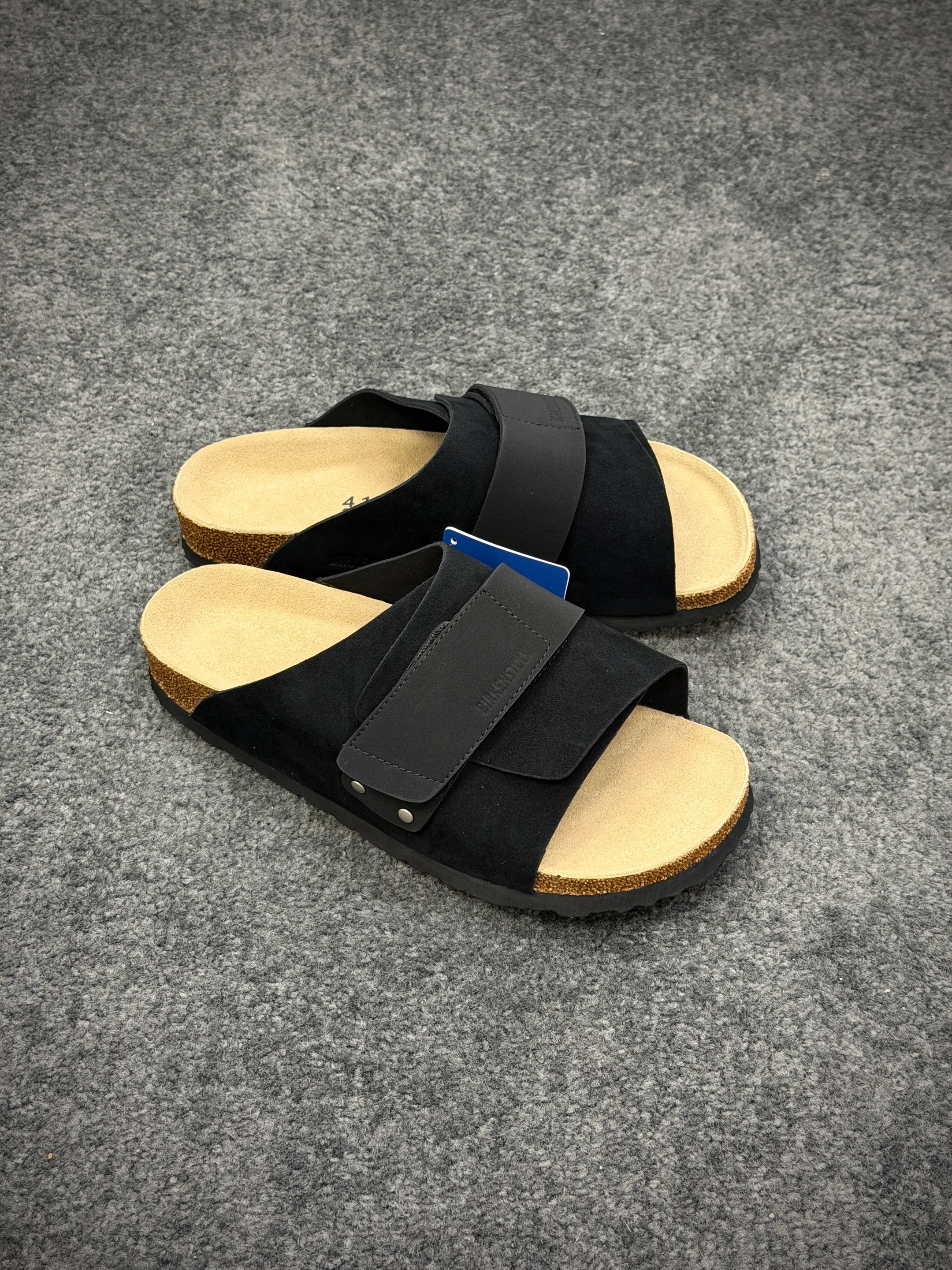 BK Kyoto “Black” Nubuck Suede Leather Sandals