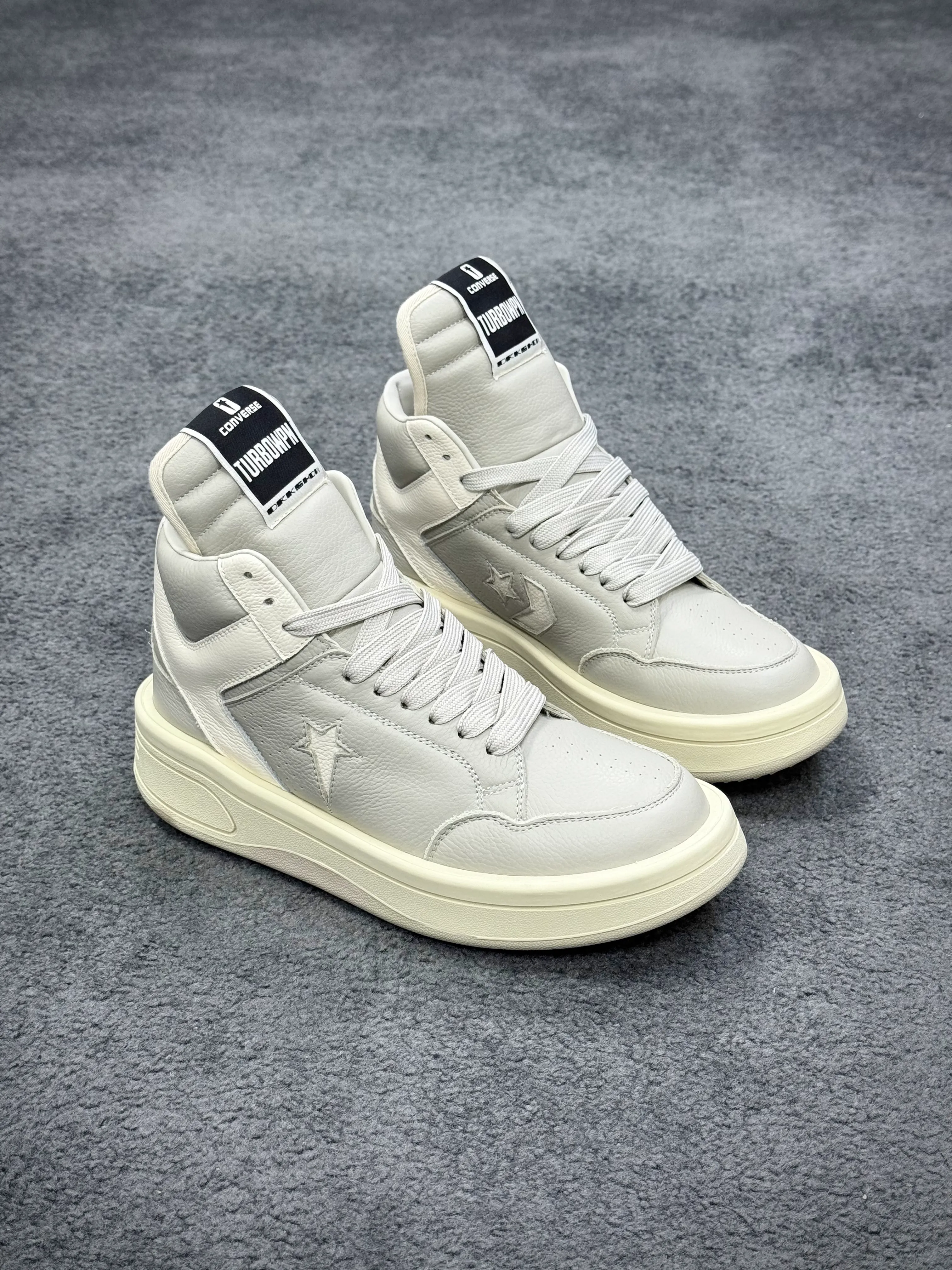 Cnvrs x R 0wens DRKSHDW TURBOWPN Mid “Oyster White”