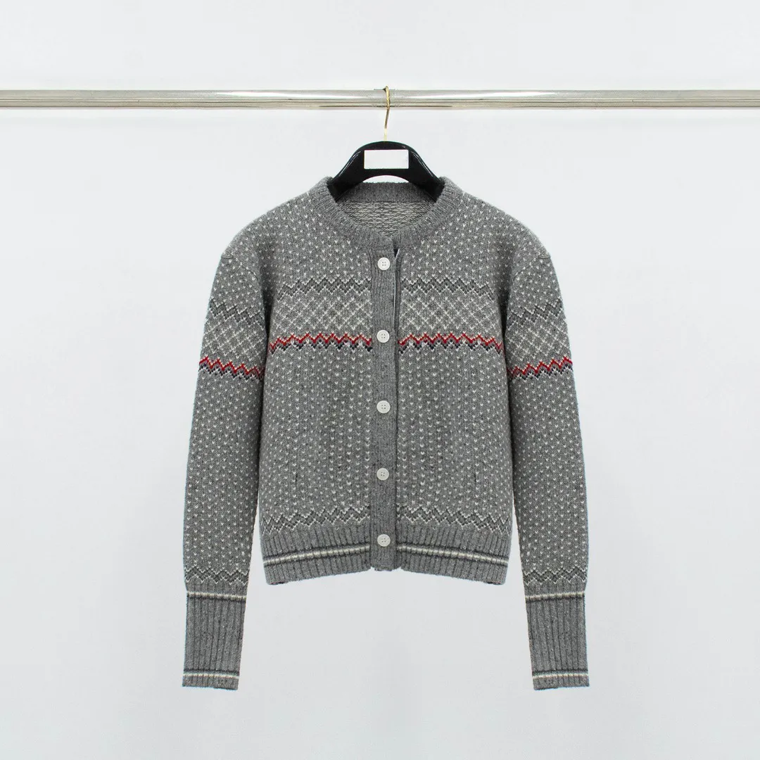 TB Fair Isle Jacquard Wool Cardigan