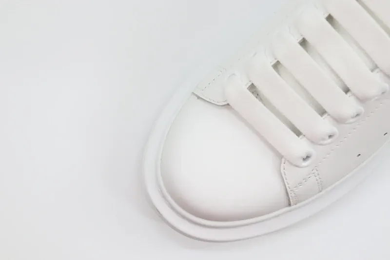ALEXANDER MCQUEEN LEATHER PLATFORM TRAINERS SNEAKERS-LASER REPLICA