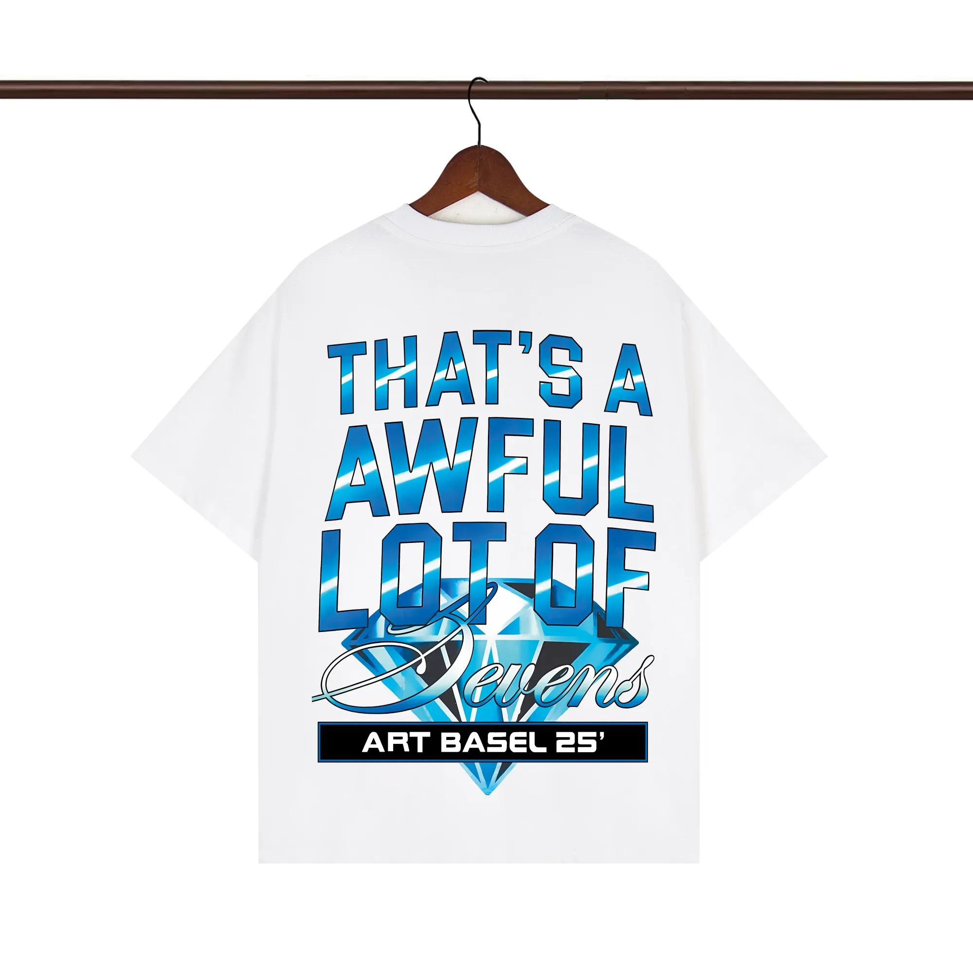Back of That’s A Awful Lot Of Cough Syrup Art Basel 25 Diamond T-Shirt color White