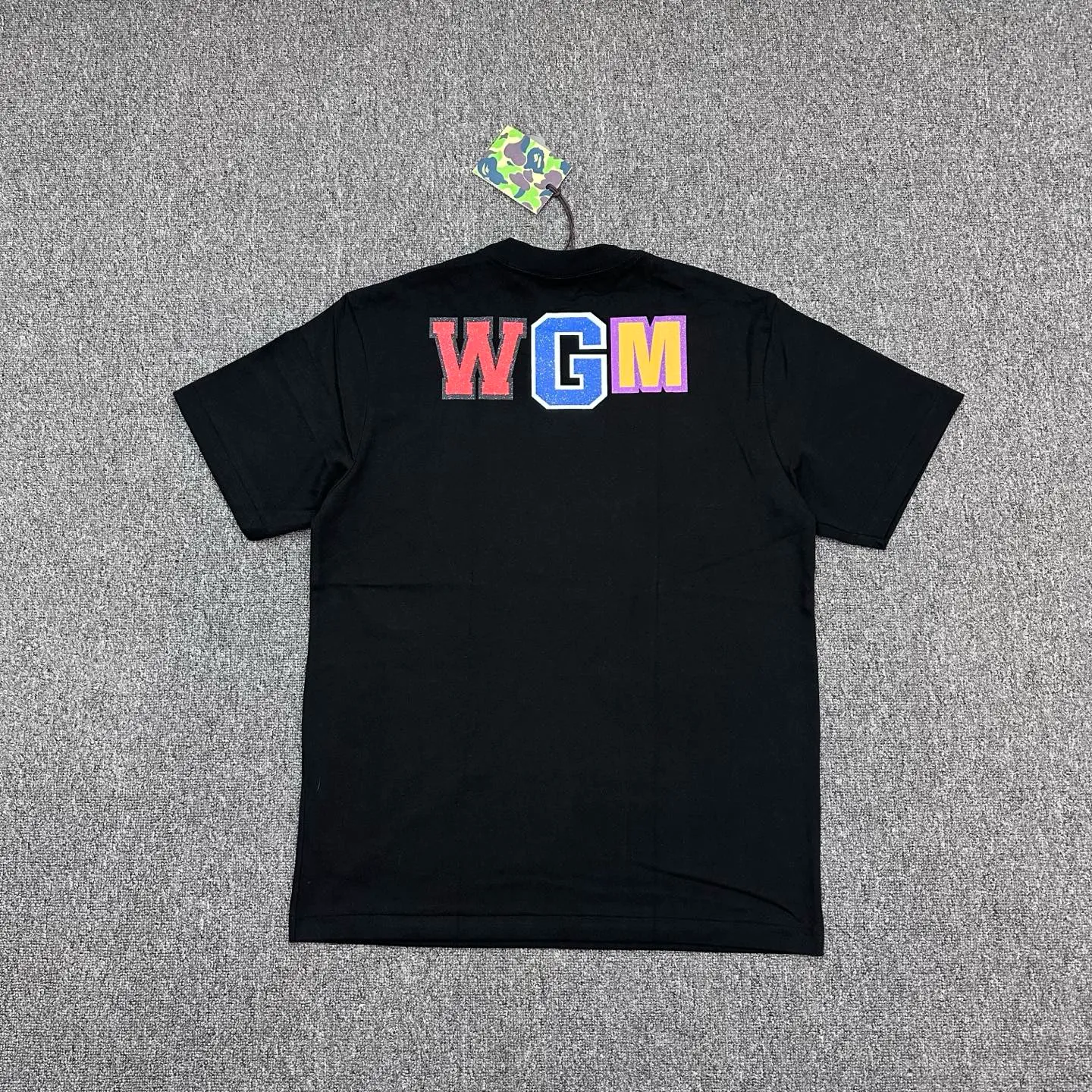 Back BAPE SS26 WGM Glitter Shark Graphic T-Shirt