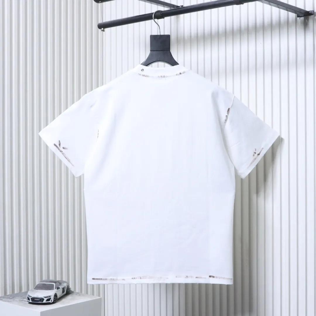 Back Well Done Punk Rock Metal Eyelet Distressed T-Shirt