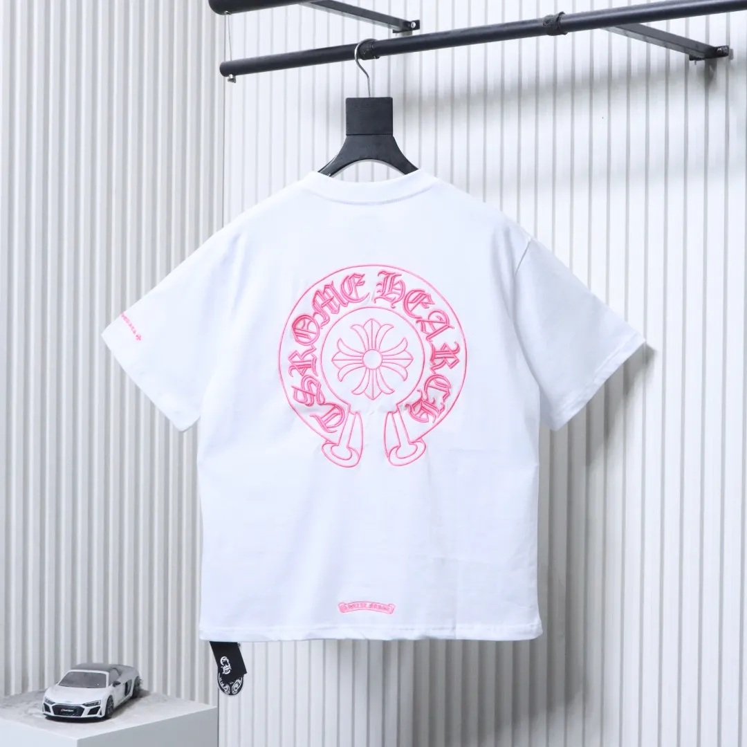 Back CH Pink Pocket Logo Embroidered T-Shirt