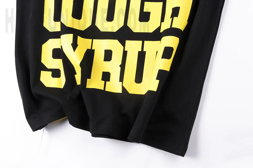 That's Awful Lot of Cough Syrup Bear Dropout T-shirt hem details