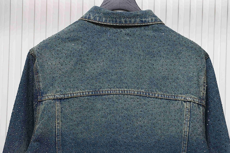 Diamond-Covered Denim Jacket