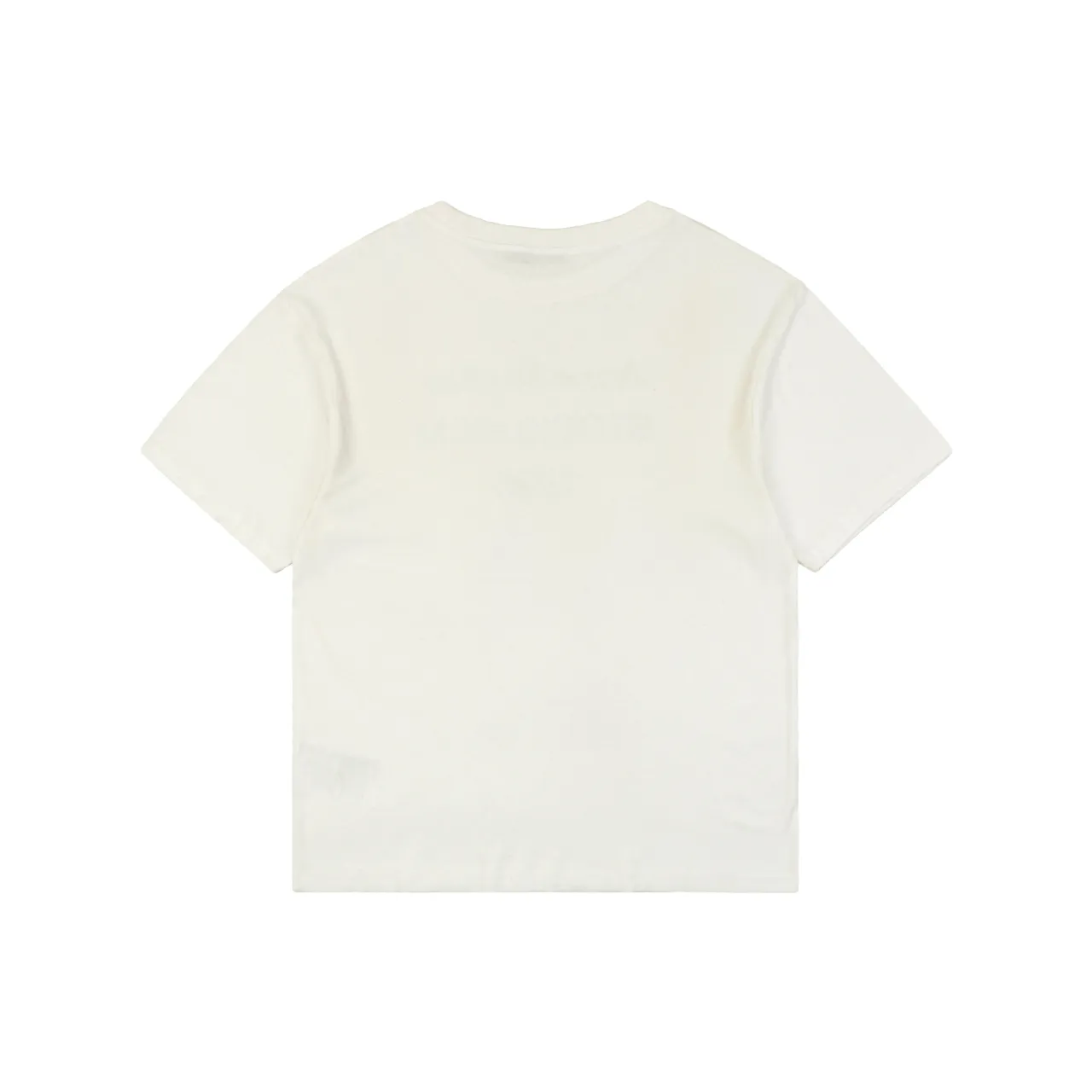 Back of Acne Stockholm Mottled Cotton-Linen T-Shirt Color White