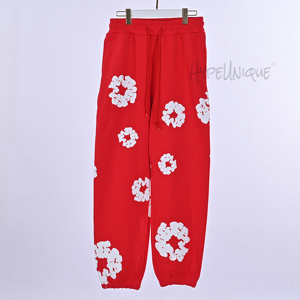 Denim Tears Cotton Wreath Sweatpants “Red'