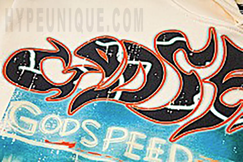 Printed graphic on the front of the clothes