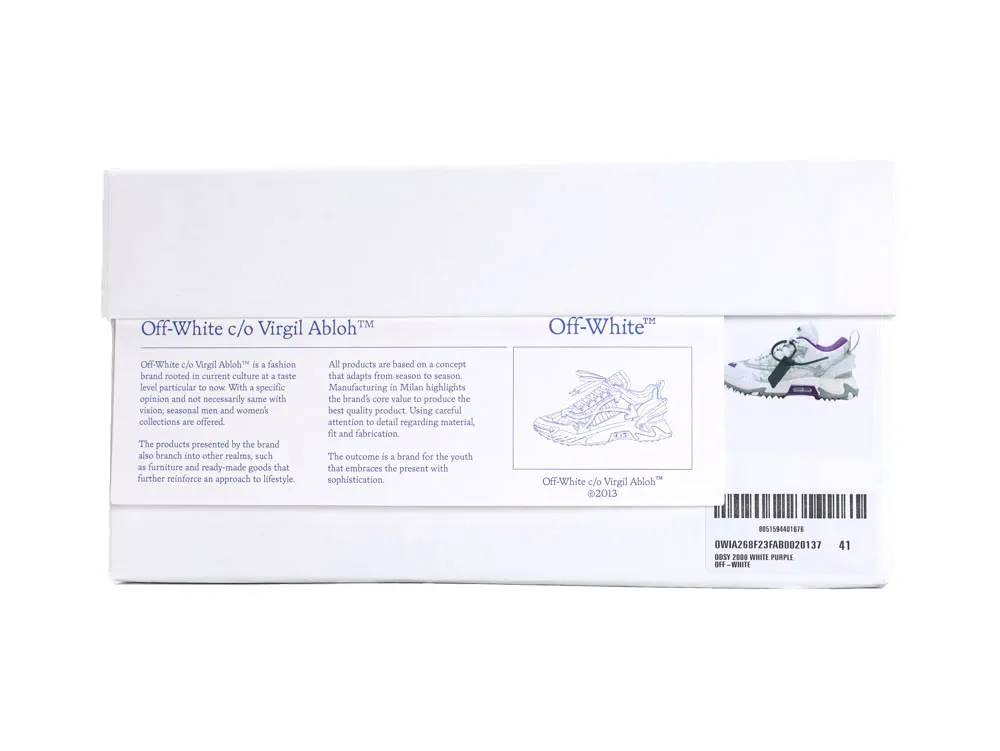 Off-White ODSY-2000 Low Top Sneakers – White Purple