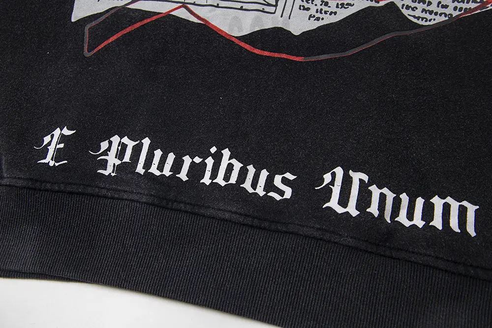 Printed graphic on the front of the clothes