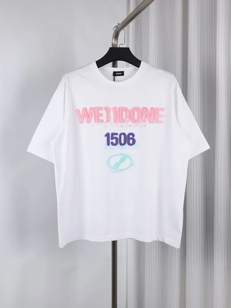 Well Done Blurred Logo Oversized T-Shirt - White