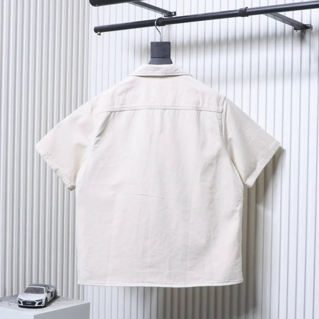 Back V Logo Pocket Denim T-Shirt