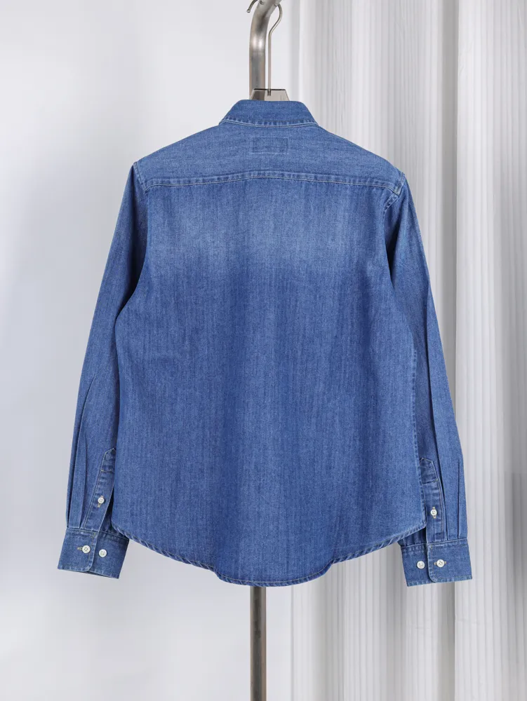 RL Pony Embroidered Denim Long Sleeve Shirt
