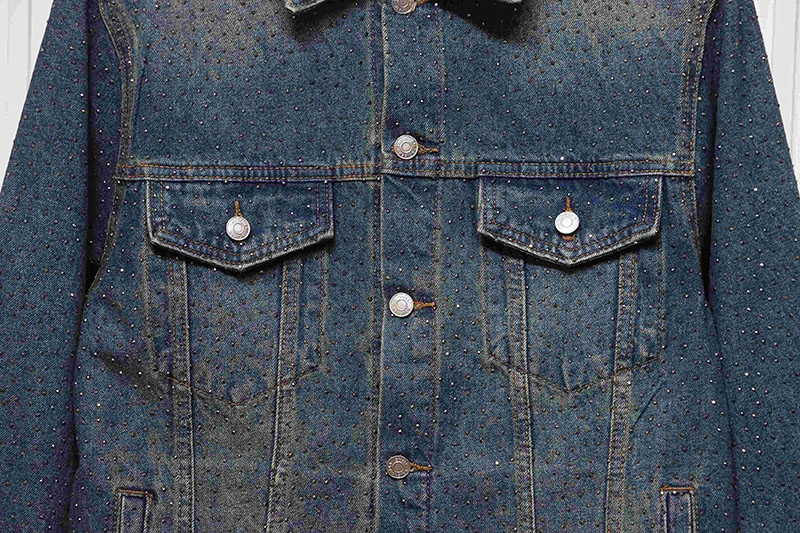 Diamond-Covered Denim Jacket