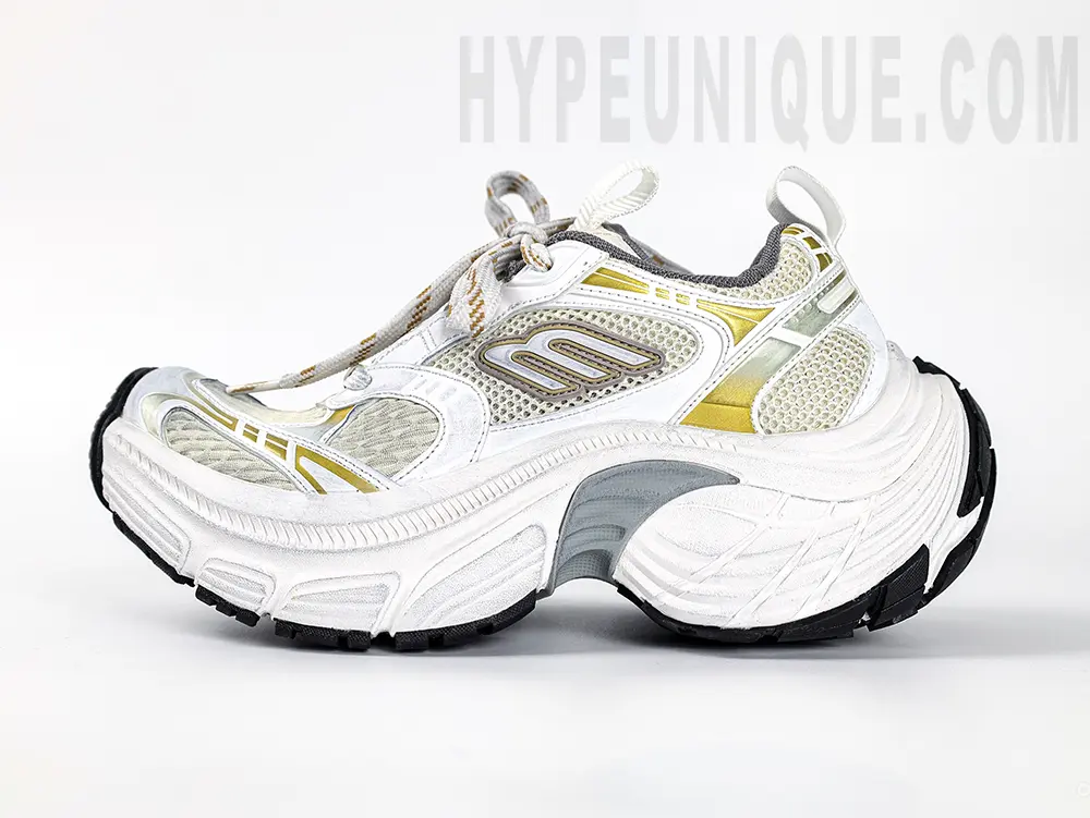 B@lenci@ga 6XL Sneakers White/Yellow
