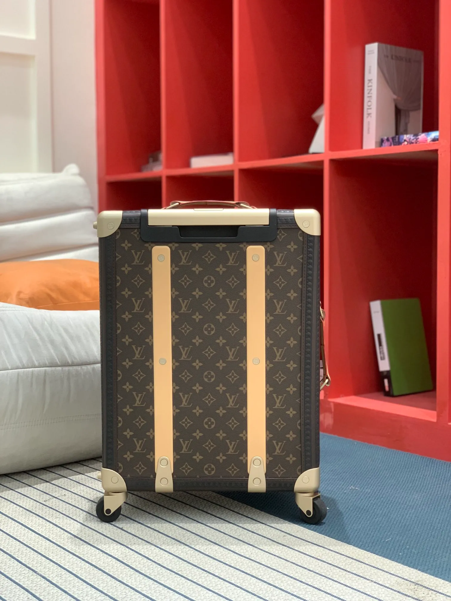 Rolling Trunk “Brown Monogram” Carry-On Suitcase