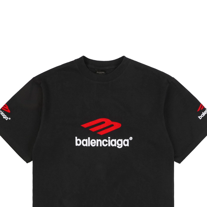 Balenciaga 3B Sports Icon Embroidered T-Shirt Reps