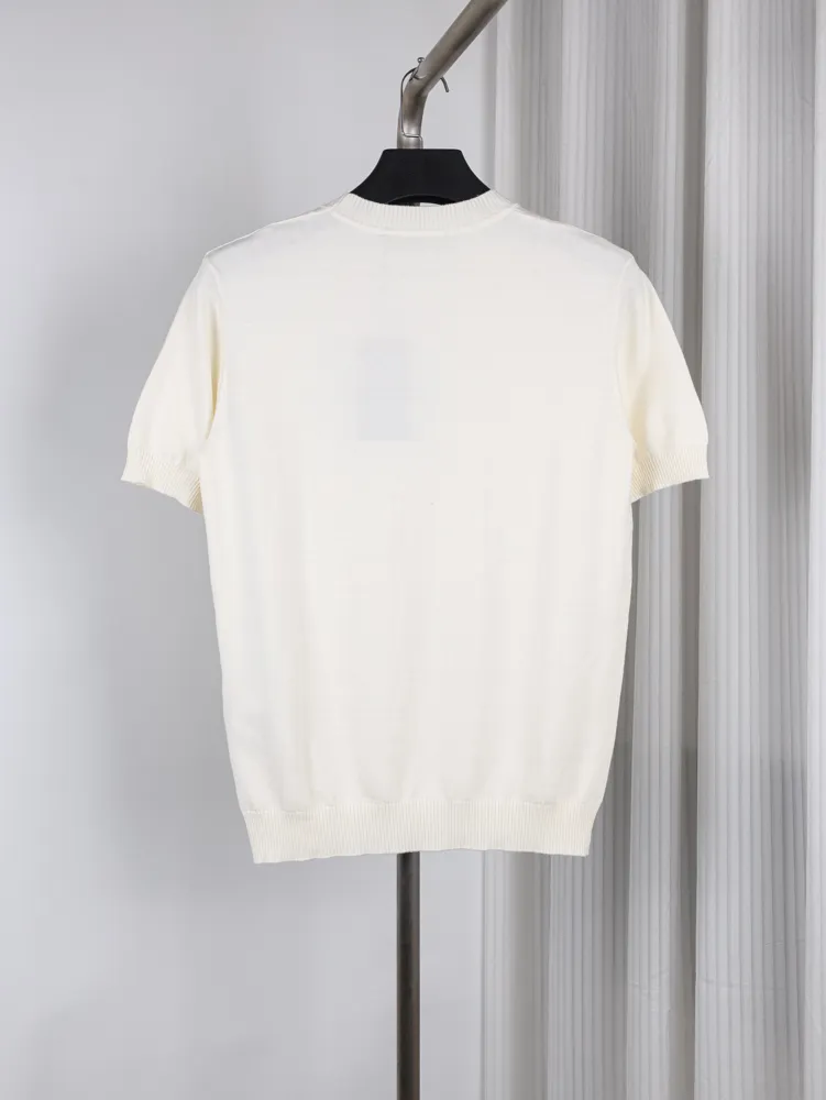 Back Cashmere Cotton Knit T-Shirt