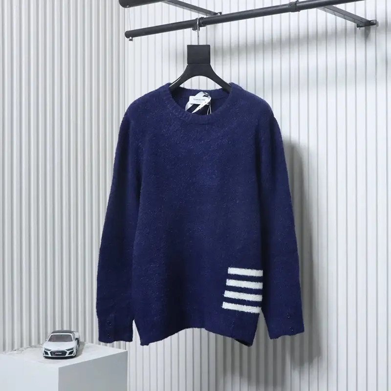 TB Four-Stripe Crew Neck Sweater