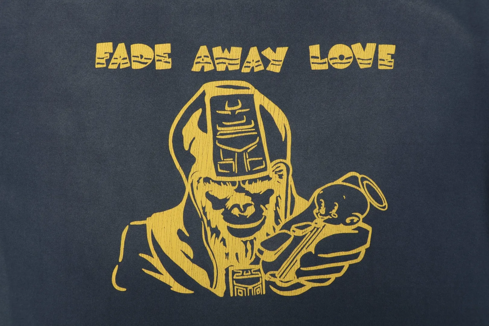 Saint Michael x BAPE Fade Away Love Graphic T-Shirt Logo Details