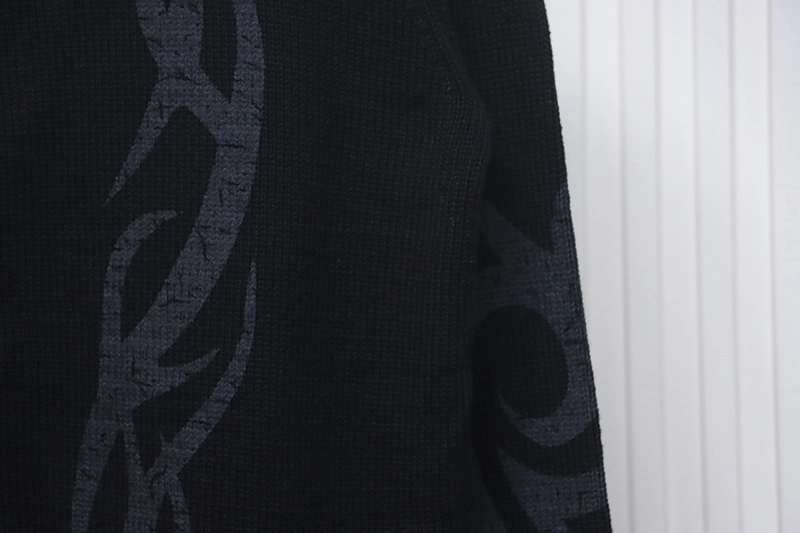 Flame Totem Zip-up Cardigan