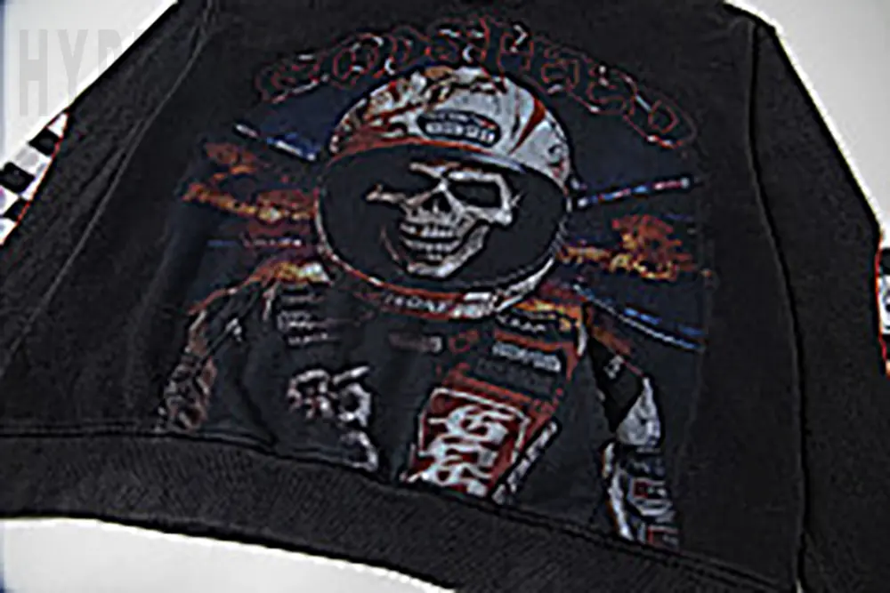 Printed graphic on the front of the clothes