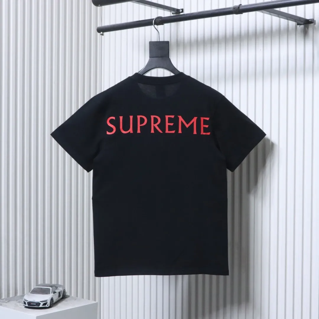 Back Sup Lamb Print Cotton T-Shirt