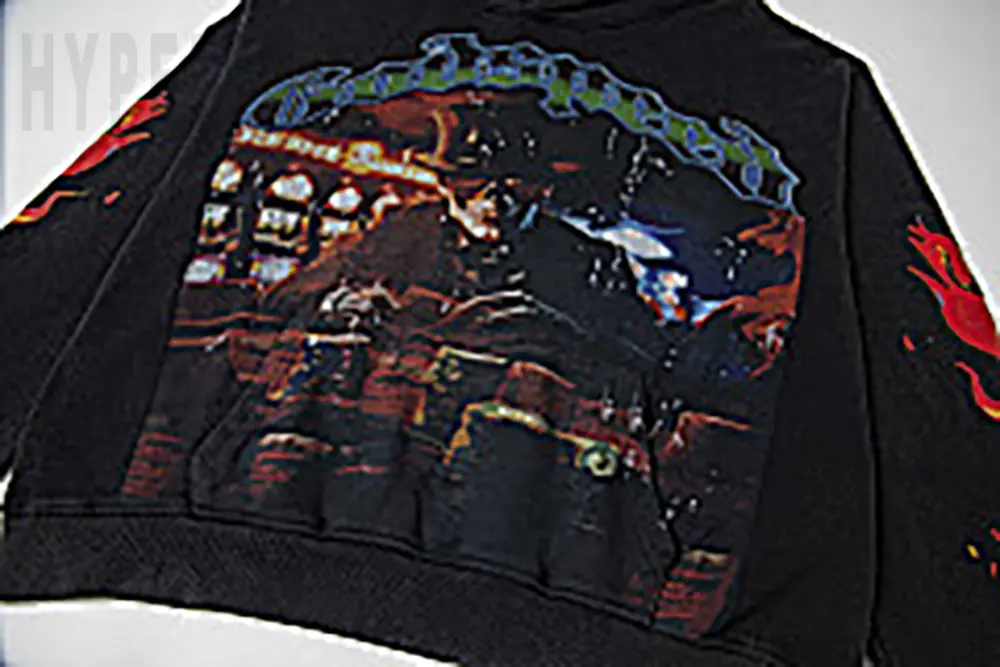 Printed graphic on the front of the clothes