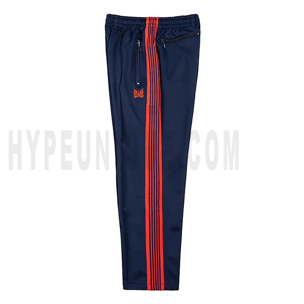 Left side of the blue pants