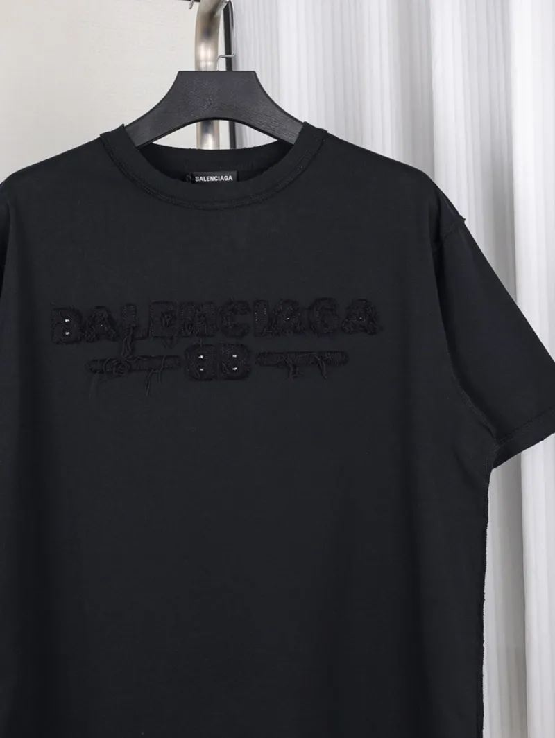 Destroyed Patch Embroidered Logo T-Shirt