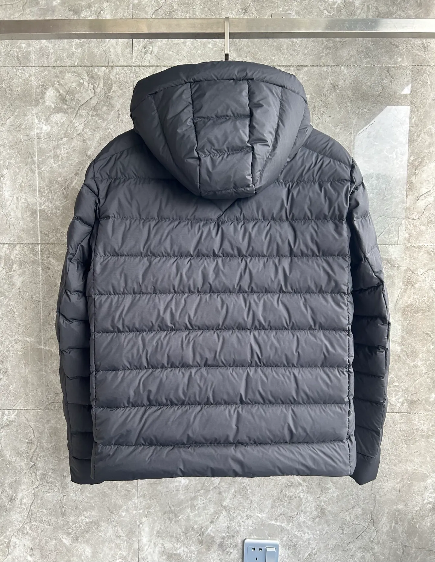 Back View CG Crofton Black Label Hooded Down Jacket