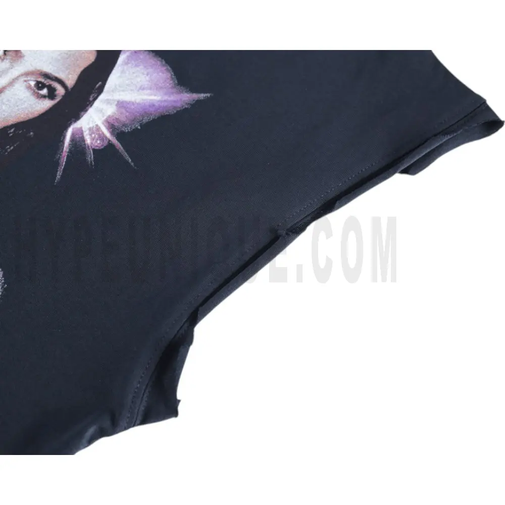 The sleeves of the black clothes