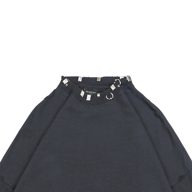 Iron Hoop Washed Distressed Round Neck Sweatshirt Reps