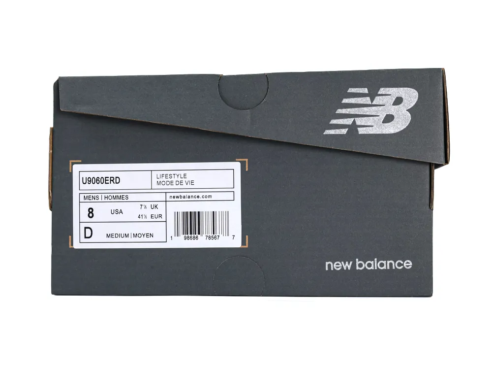 New Balance 9060 Slate Grey Raincloud Shoe Box