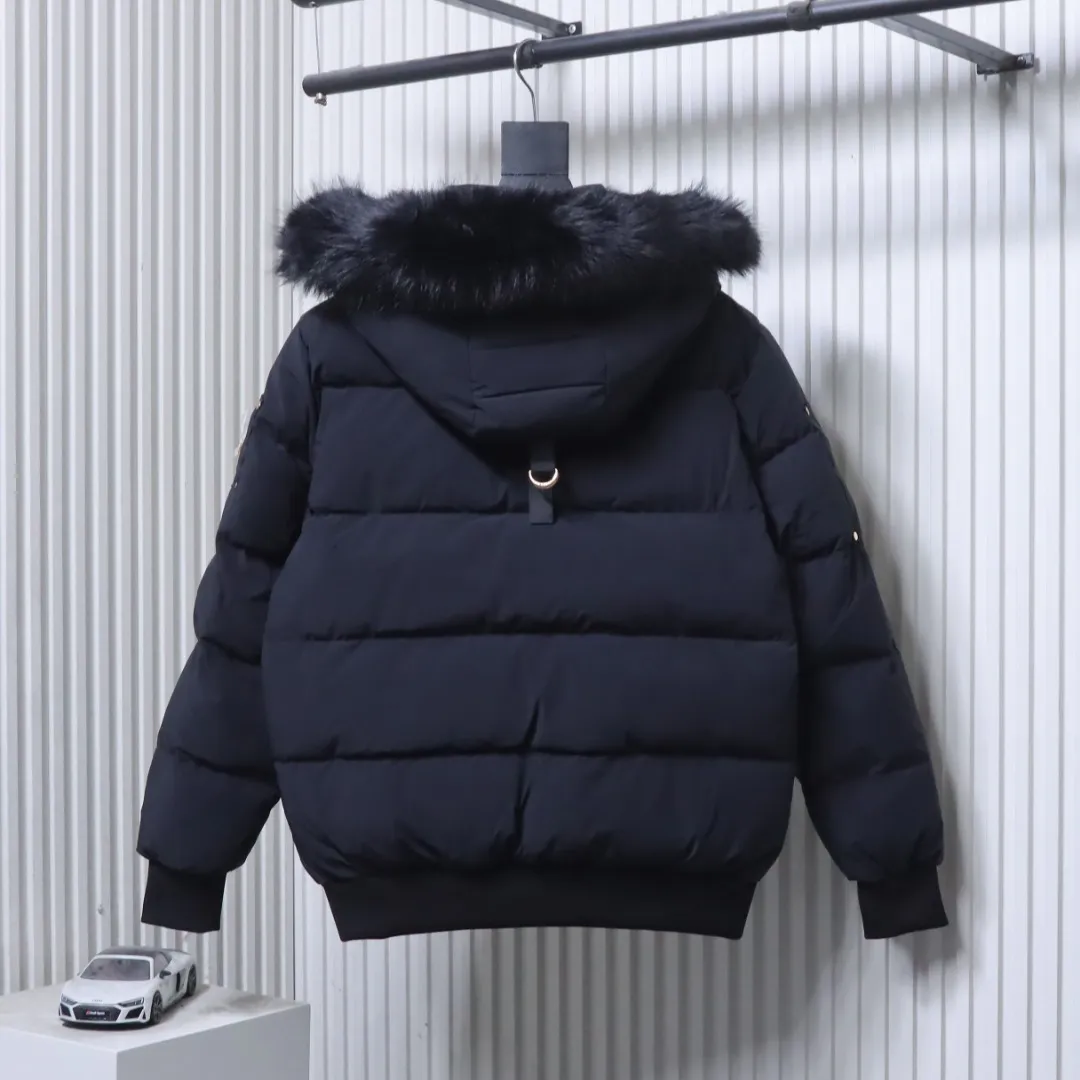 Back View M.K. Gold Scissors Fox Fur Down Jacket