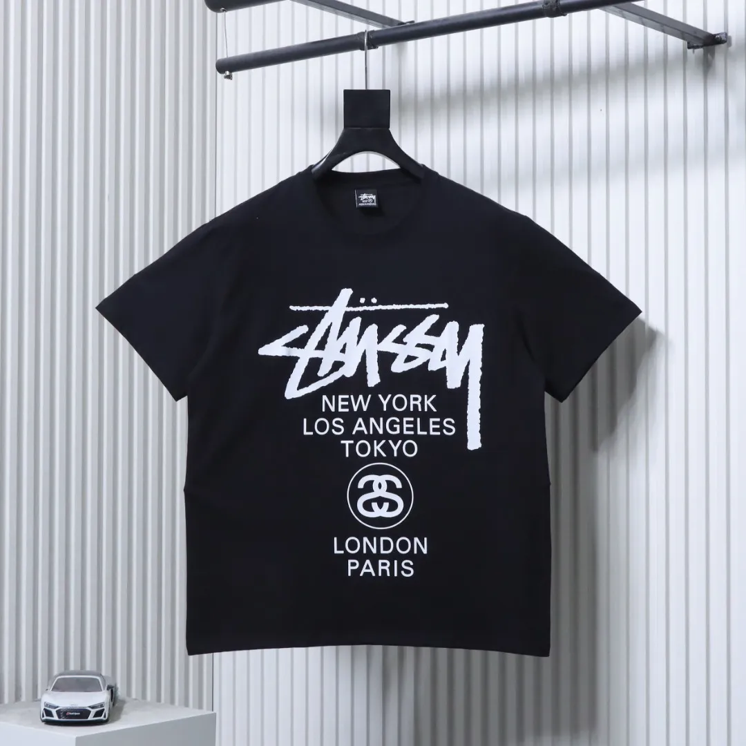 Stussy City Logo Print Short Sleeve T-Shirt