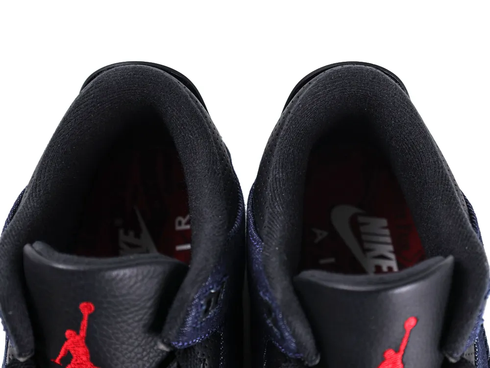 Levis x Jordan 3 Retro Indigo Top View Tongue Detail