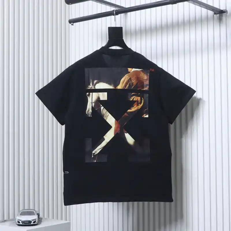 Off-White Horse and Figure Print T-shirt