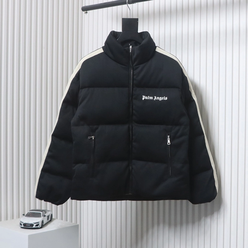 Palm Angels Joint Stripe Embroidered Logo Down Jacket