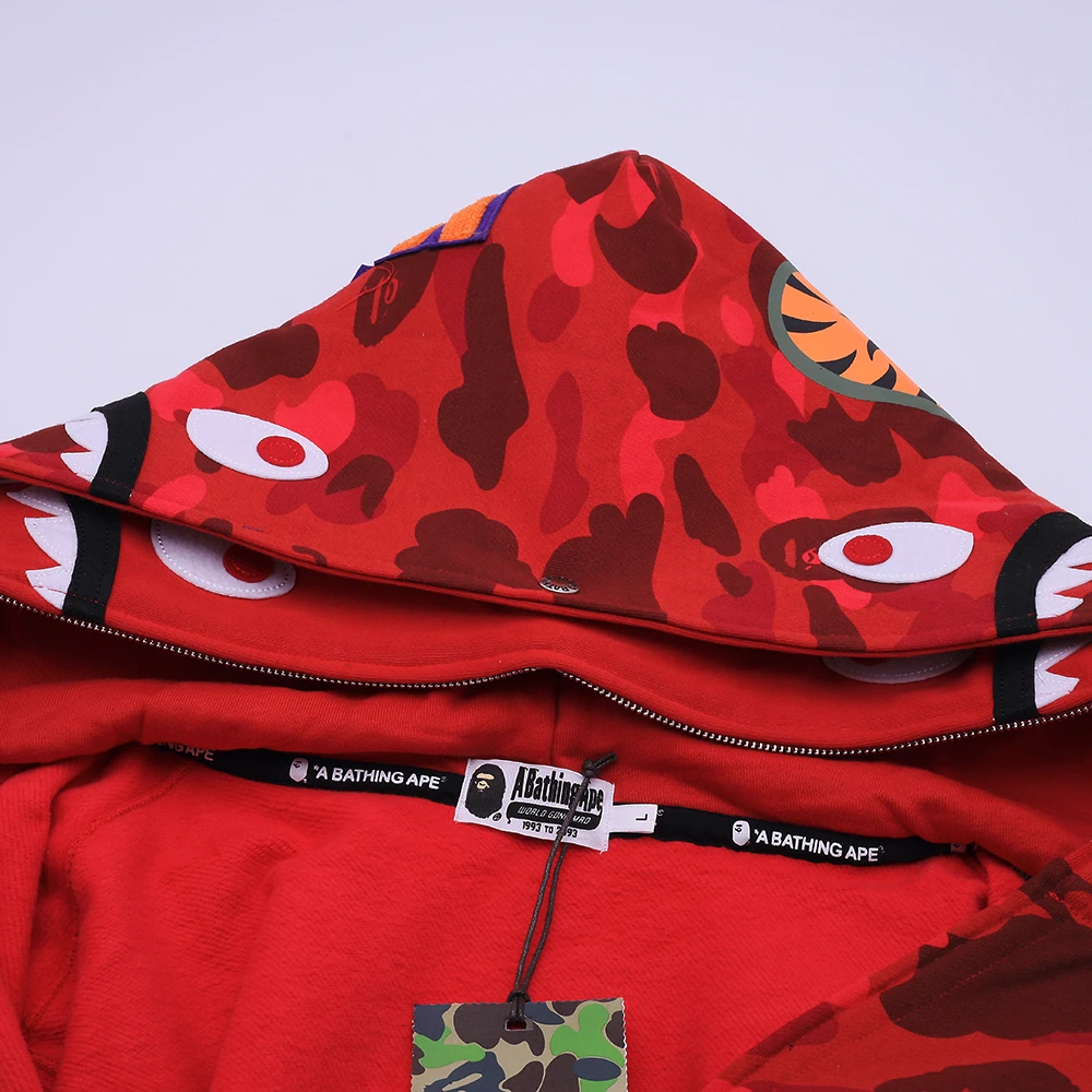 Shark Full Zip Hoodie Double Hood (Blue/ Red /Purple)