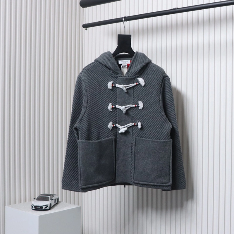 TB 4-Bar Horn Button Hooded Jacket