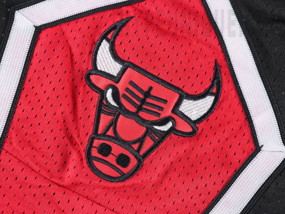 M&N x Just Don Black Chicago Bulls Swingman Fashion Shorts