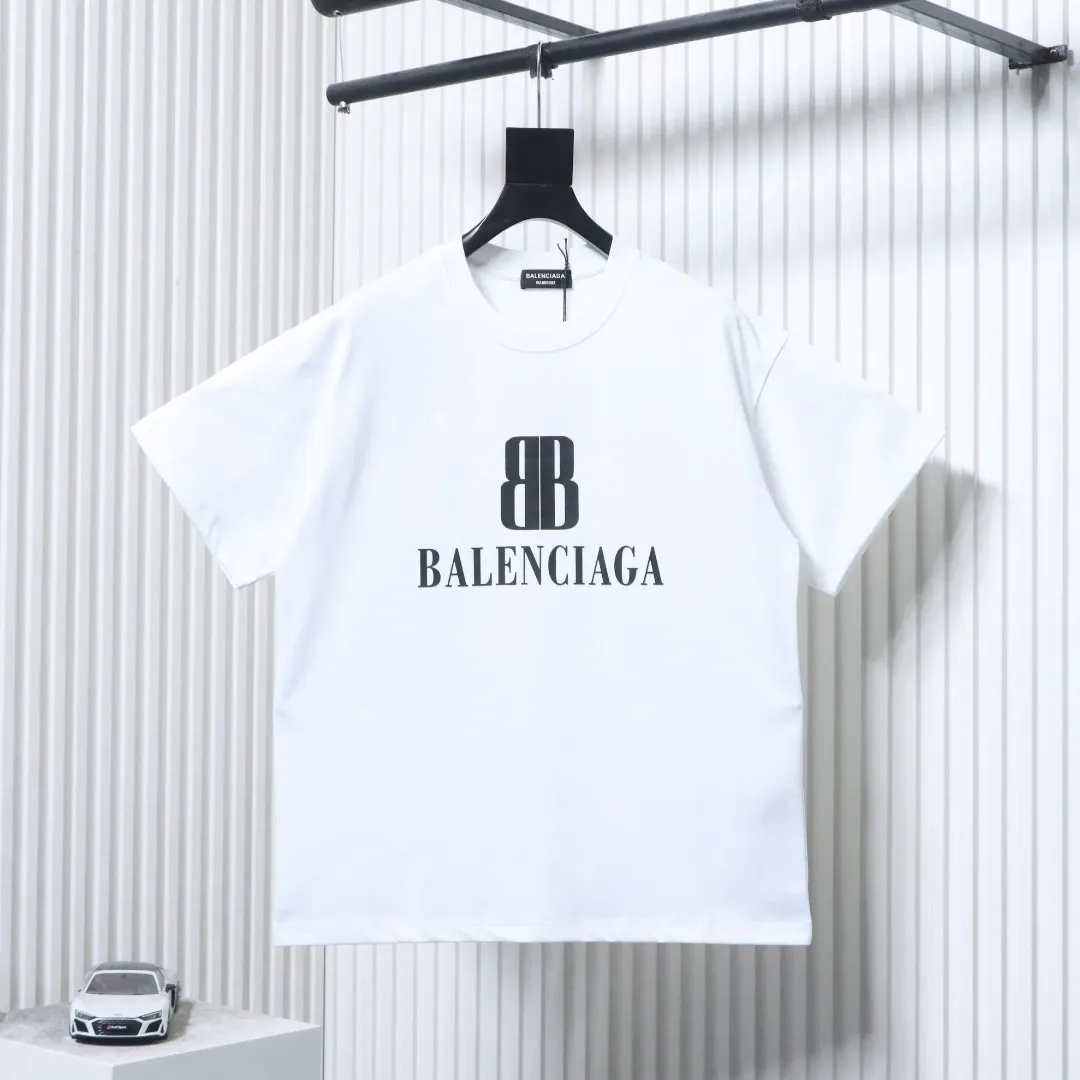 Double B Logo Print Cotton T-Shirt