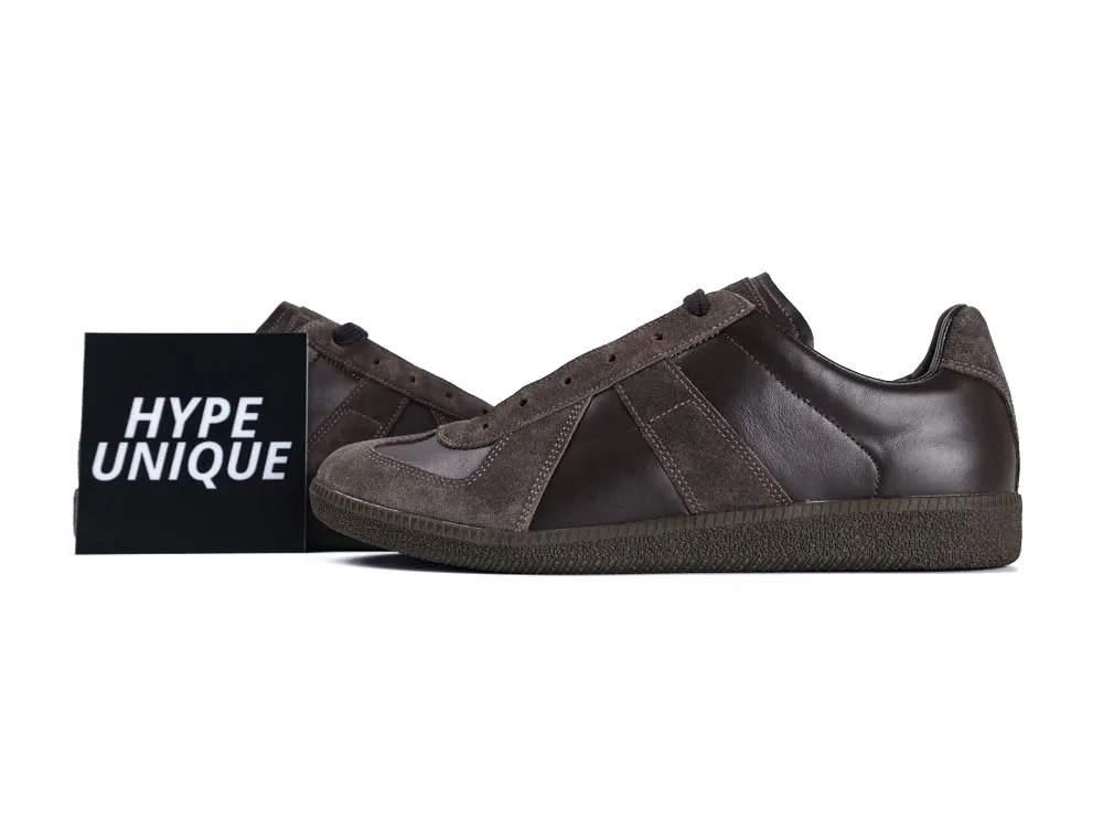 MM1 Replica Calfskin Brown Low Top Sneakers