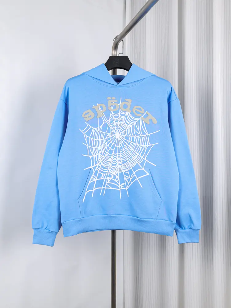 Sp5der OG Web V2 Hoodie in the ‘Dusty Blue’