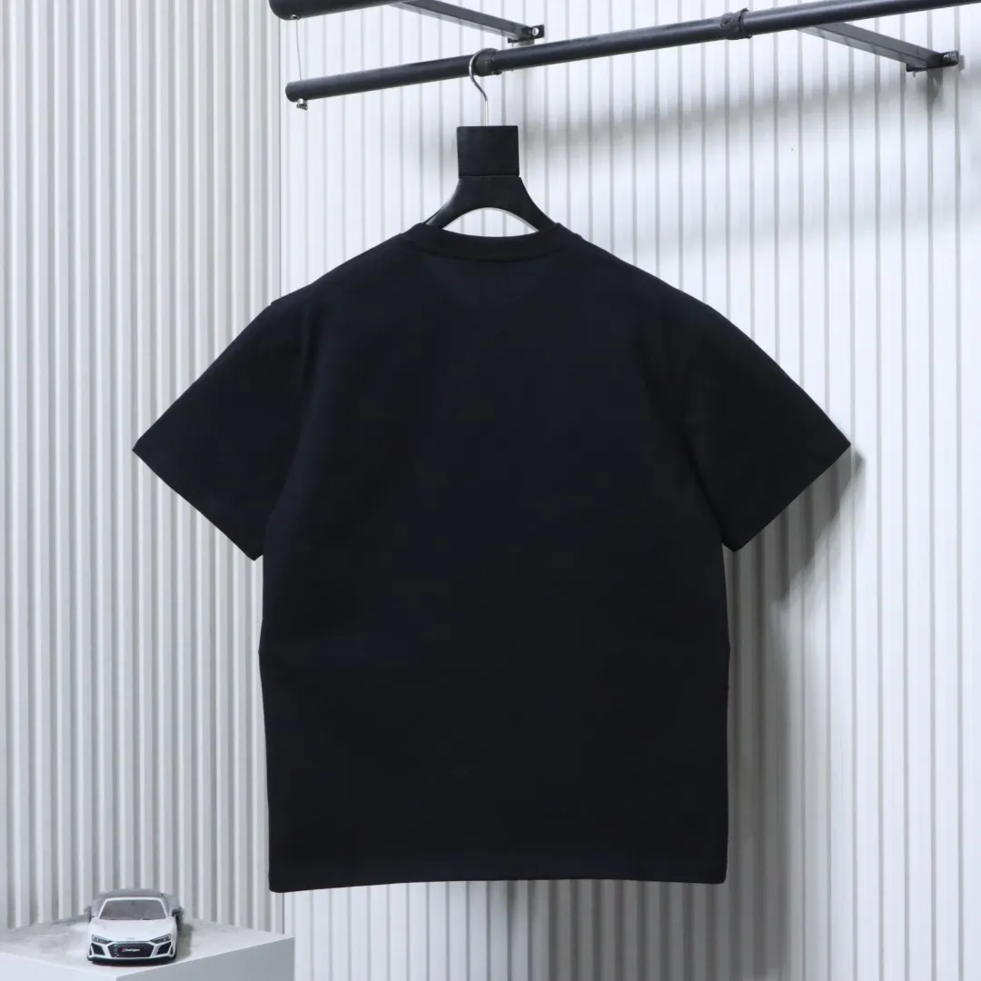 Back of Terry Embroidered Logo Short-Sleeve T-Shirt