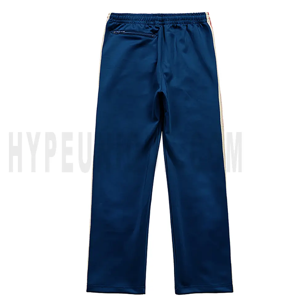 The back of the blue pants