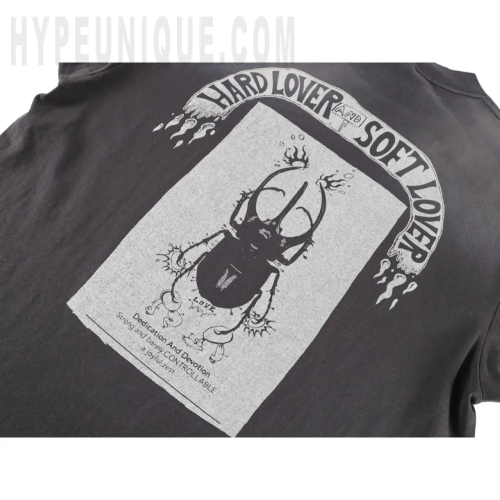 Printed graphic on the back of the garment